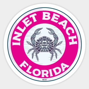 Inlet Beach Florida Crab 30A 30 A Emerald Coast Walton County Sticker